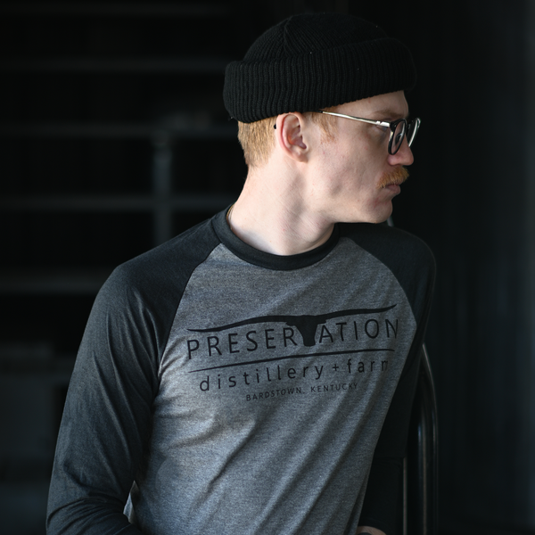 Preservation Baseball Tee - Black & Gray