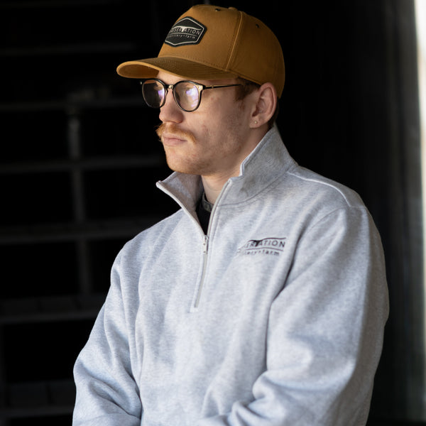 Preservation Men's Quarter Zip - Gray